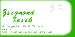 zsigmond kesik business card